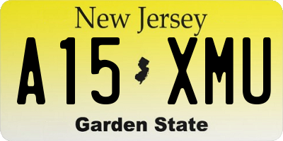 NJ license plate A15XMU
