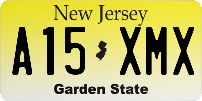 NJ license plate A15XMX