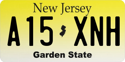 NJ license plate A15XNH