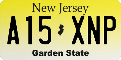 NJ license plate A15XNP