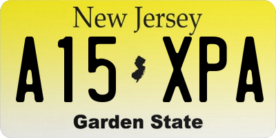 NJ license plate A15XPA