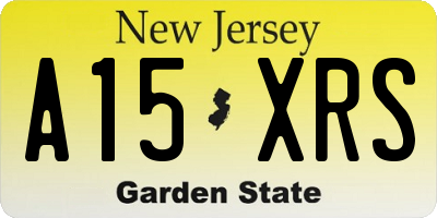 NJ license plate A15XRS