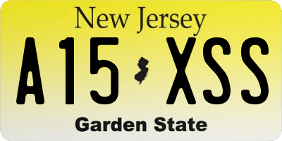 NJ license plate A15XSS