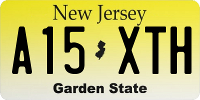 NJ license plate A15XTH