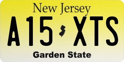 NJ license plate A15XTS