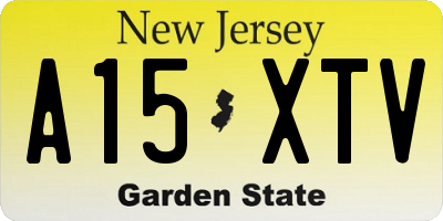 NJ license plate A15XTV