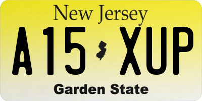 NJ license plate A15XUP