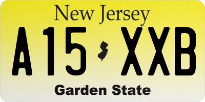 NJ license plate A15XXB