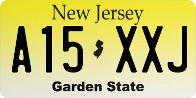 NJ license plate A15XXJ