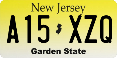 NJ license plate A15XZQ