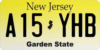NJ license plate A15YHB