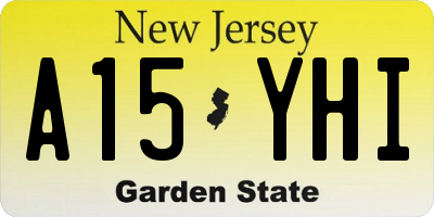 NJ license plate A15YHI