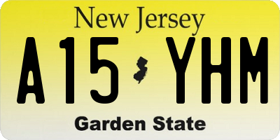 NJ license plate A15YHM