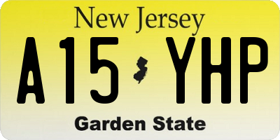 NJ license plate A15YHP