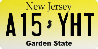 NJ license plate A15YHT