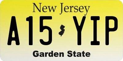 NJ license plate A15YIP