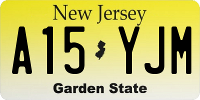 NJ license plate A15YJM