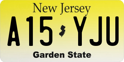 NJ license plate A15YJU