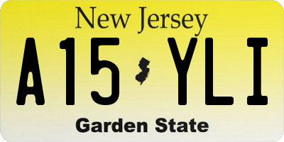 NJ license plate A15YLI