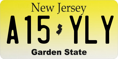 NJ license plate A15YLY