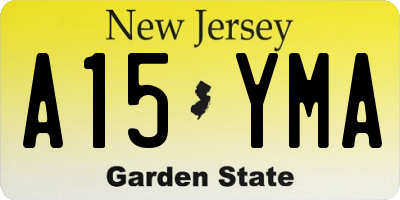 NJ license plate A15YMA