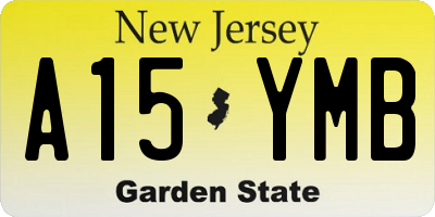 NJ license plate A15YMB
