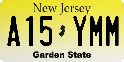 NJ license plate A15YMM