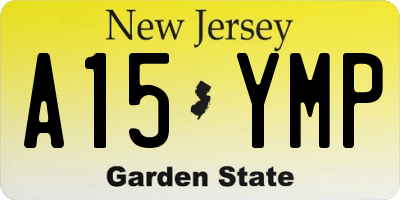 NJ license plate A15YMP