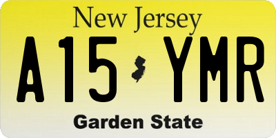 NJ license plate A15YMR
