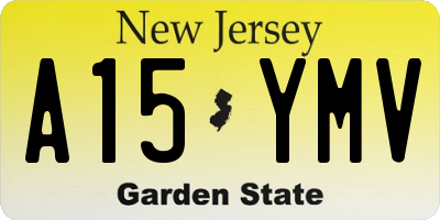NJ license plate A15YMV
