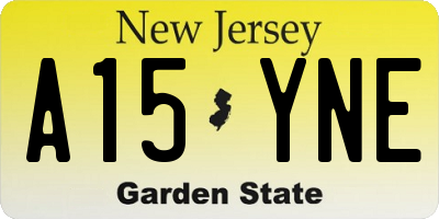 NJ license plate A15YNE