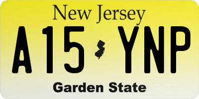 NJ license plate A15YNP