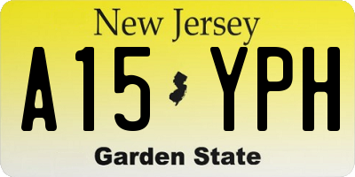 NJ license plate A15YPH