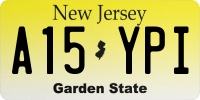 NJ license plate A15YPI