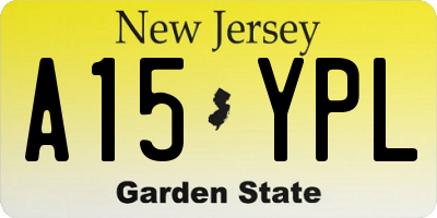 NJ license plate A15YPL