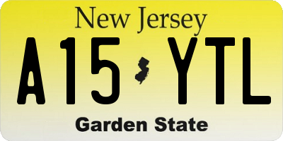 NJ license plate A15YTL