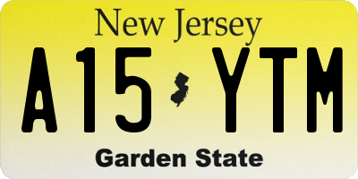 NJ license plate A15YTM