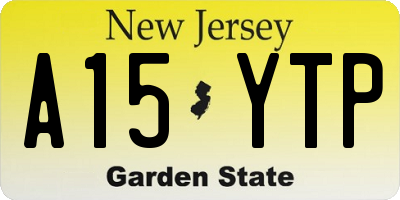 NJ license plate A15YTP