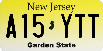 NJ license plate A15YTT