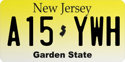 NJ license plate A15YWH