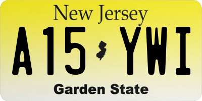 NJ license plate A15YWI