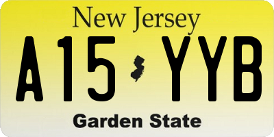 NJ license plate A15YYB