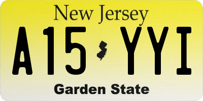 NJ license plate A15YYI