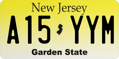 NJ license plate A15YYM