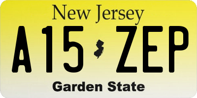 NJ license plate A15ZEP
