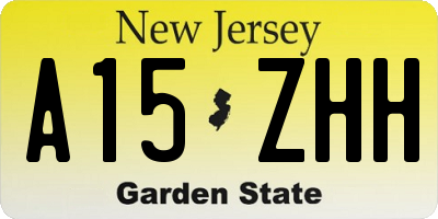 NJ license plate A15ZHH