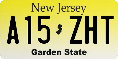 NJ license plate A15ZHT
