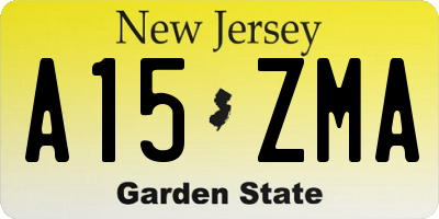 NJ license plate A15ZMA