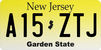 NJ license plate A15ZTJ