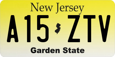NJ license plate A15ZTV